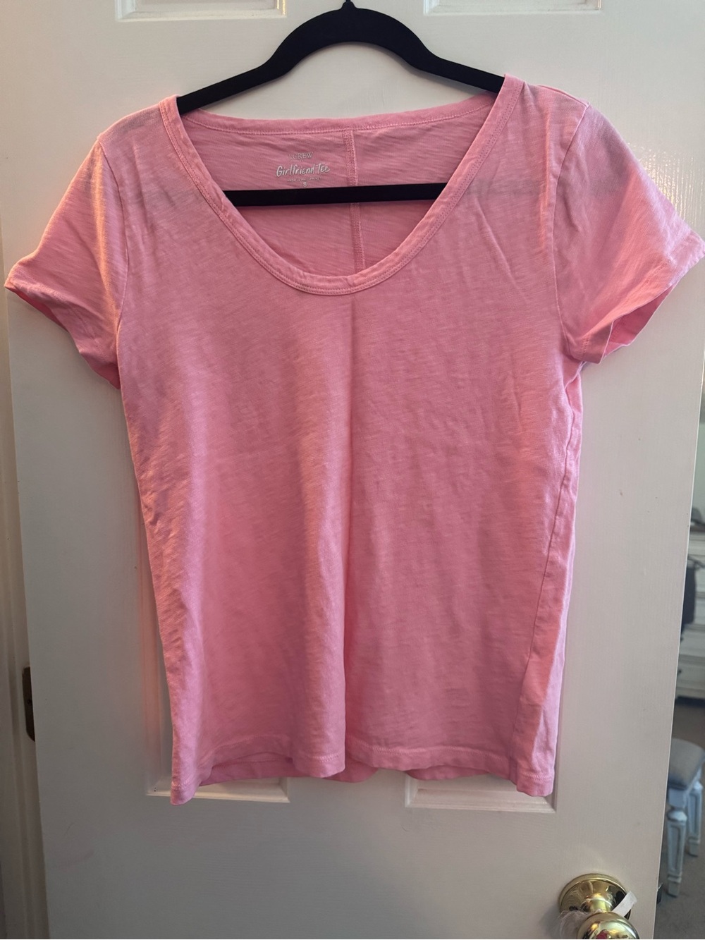 2/6$ JCrew Womens 100% Cotton Girlfriend Tee Coral Small - Picture 1 of 4